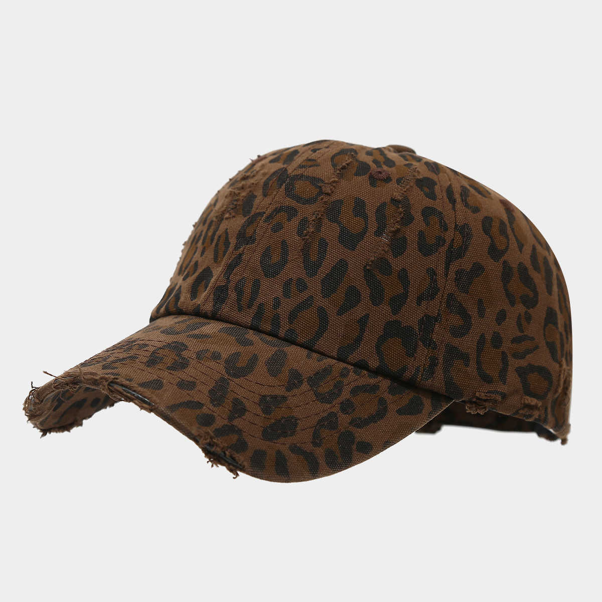Style Leopard Print Vintage Baseball Cap for Men Street Fashion Cool Personality Duckbill Cap for Women Sun Protection Sun Hat H251020
