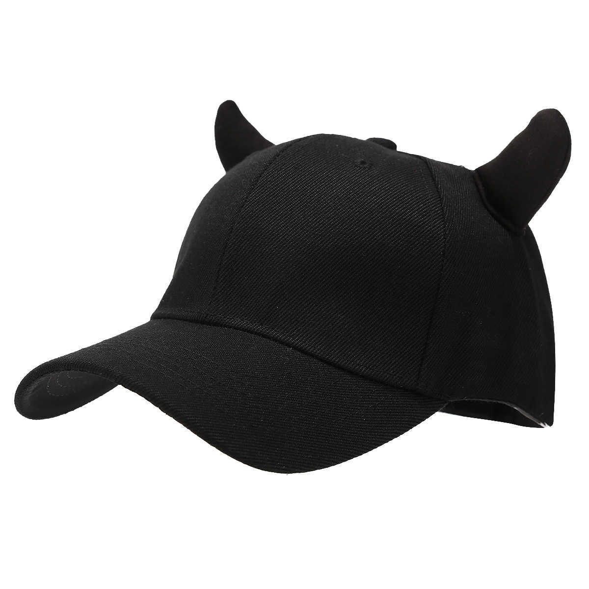 Fashion Camouflage Horn Ears Baseball Cap for Women Trendy Cute Hard Brim Baseball Cap for Men Couple Sun Hat H251020
