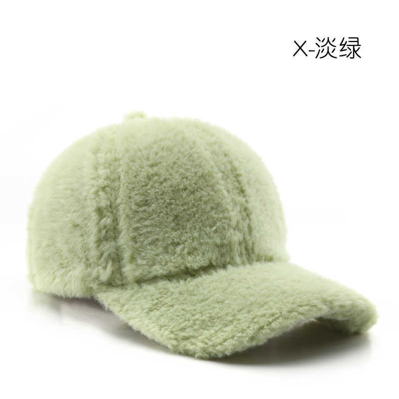 Womens Hat Autumn Winter Personality Solid Color Plush Baseball Cap Outdoor Mens Travel Warm Coldproof Duckbill Cap H251020
