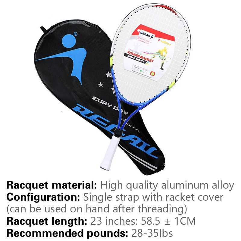 pc 23 Inch Special Tennis Racket for Teenagers Aluminum Alloy Tennis Racket Strong Nylon Wire Suitable for Childrens Training W251021