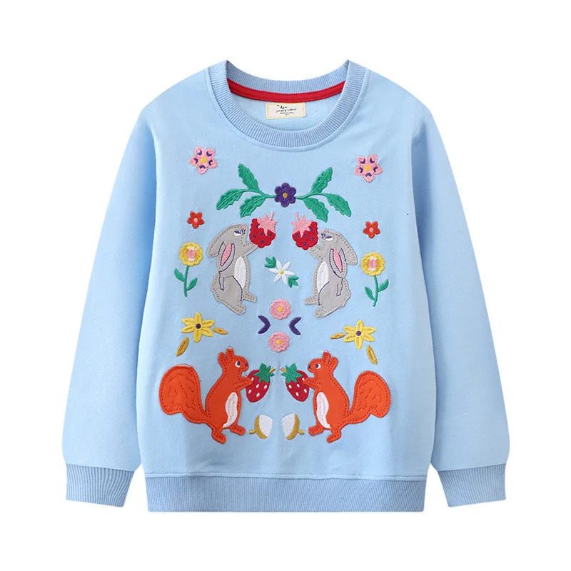 Jumping Meters Arrival Animals Embroidery Autumn Spring Childrens Sweatshirts Long Sleeve Toddler Kids Sport Shirts Costume 251021