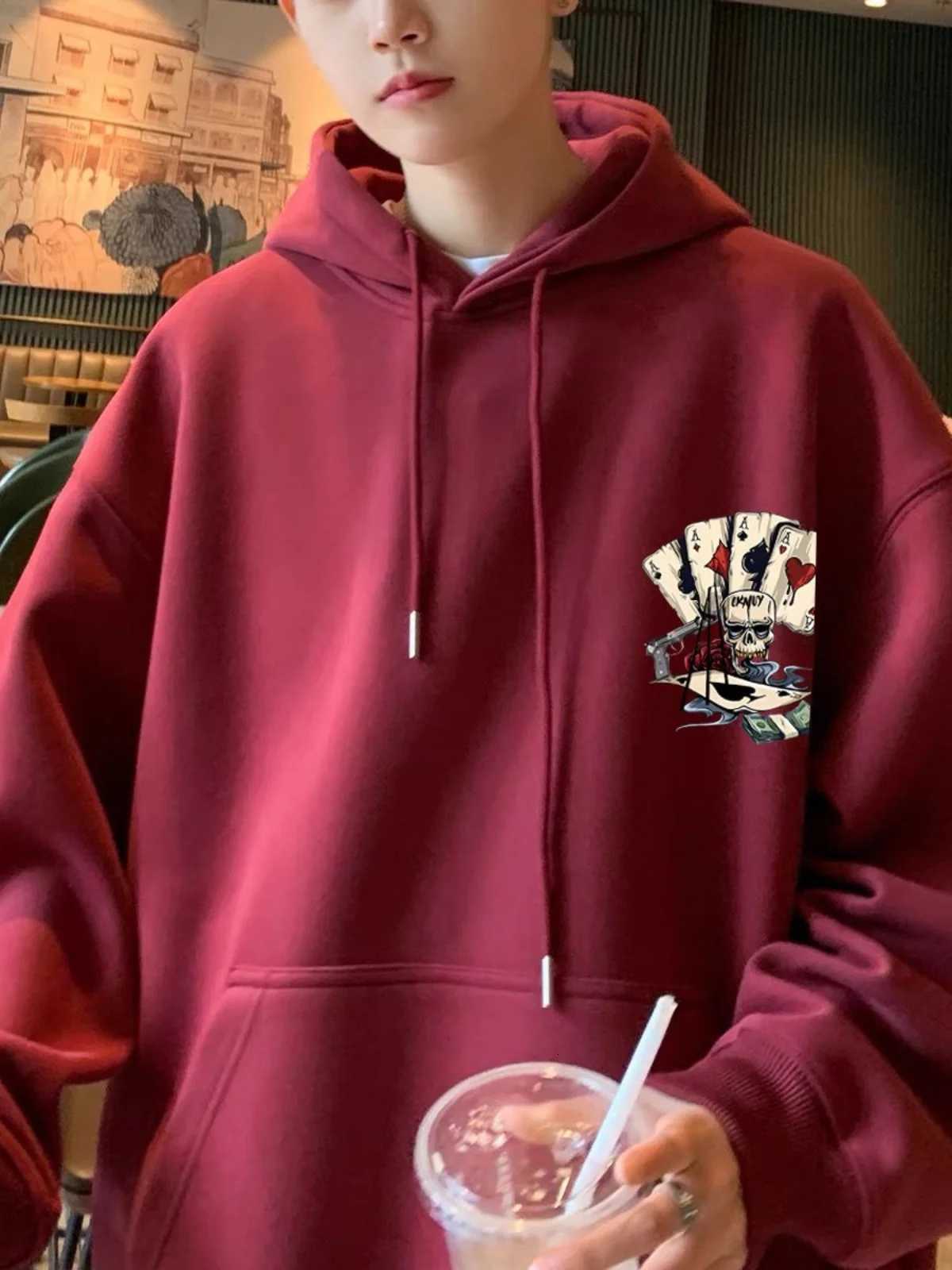 2025 Fashion Big Size Heavy MenWomen Hooded Sweatshirt Autumn Winter Brand Skeleton Print Daily Outdoor Sports Street Trend Top W251021