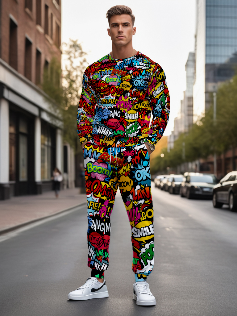 Men's Casual Knitted Long Sleeve Sweatshirt Round Neck Polyester Blend Ankle-Length Outdoor Recreation Brown Comfortable T-Shirt - YLWY0016