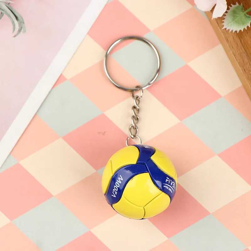 1xFashion PVC Volleyball Keychain Ornaments Business Volleyball Gifts Beach Ball Sport For Players Men Women Key Chain Gift 2024 J251121
