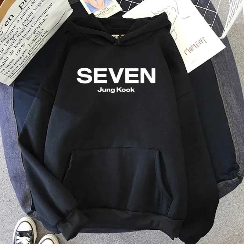 Mens hoodie printed with JungKook Seven Harajuku aesthetic autumnwinter mens sweatshirt fashionable casual hoodie W251021