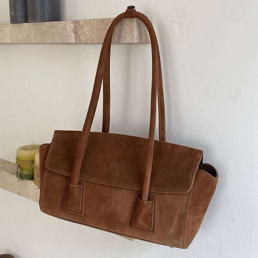 Suede Women's Armpit New Niche Design Frosted Cowhide Vintage High Quality Large Capacity Hand-Laundry Shoulder Bag 251021