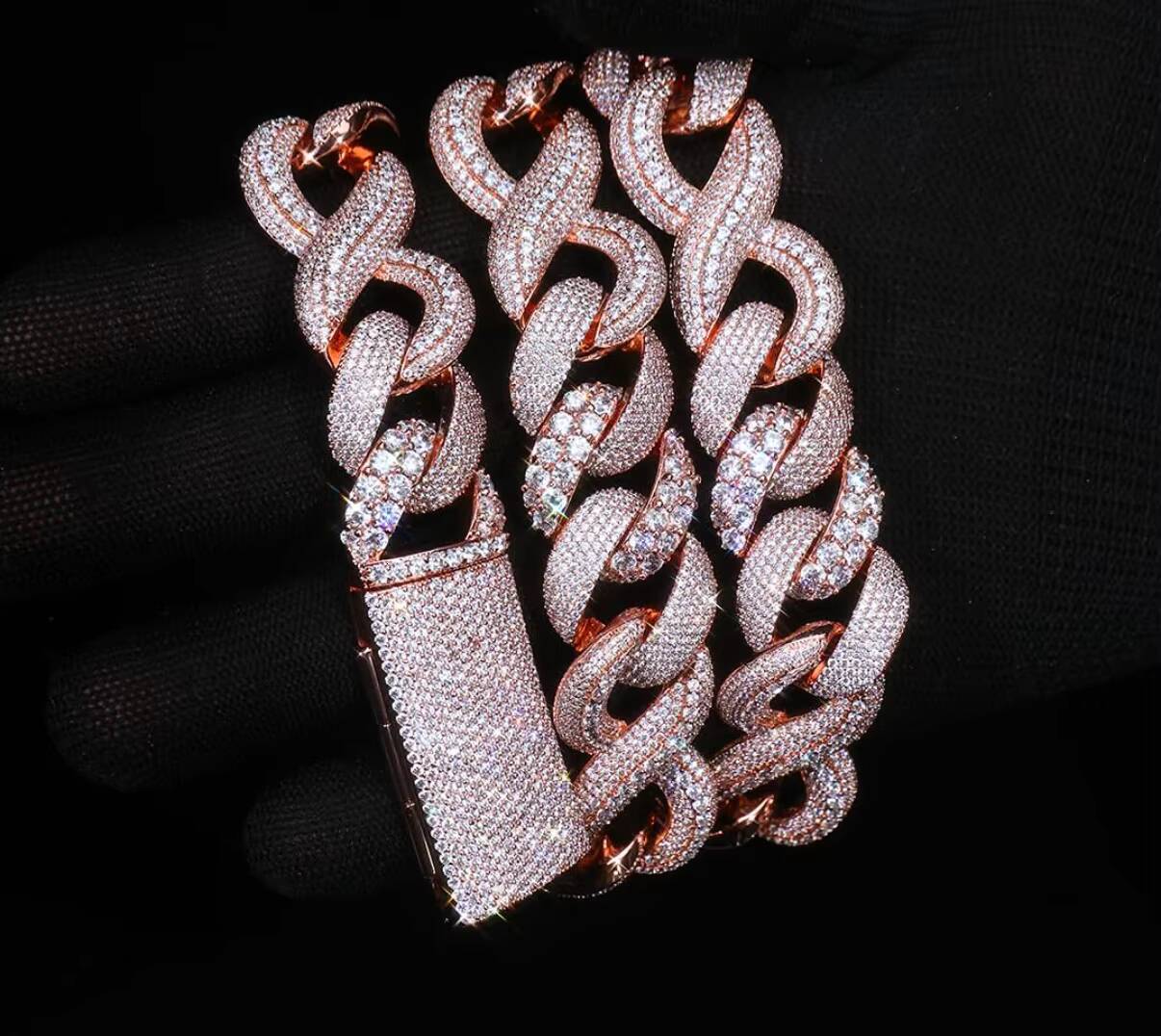 9K24K Yellow Gold Cuban Chain Lab Grown Diamonds Platinum22K Options IGI Certified Hip Hop Jewelry for Men for Weddings