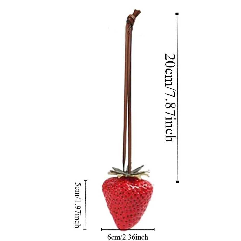 Funny Waterproof Strawberry Key Ring Elegant Alloy Versatile Bag Charm Handmade Vivid Red Resin Fruit Pendant Girls J251121