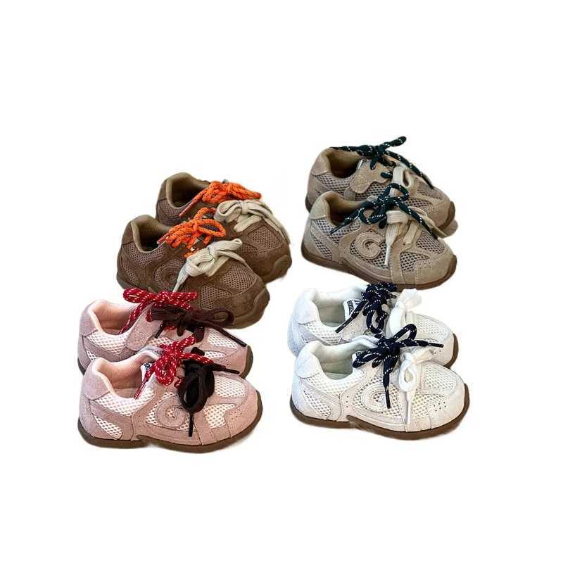 Spring Children Boy Girls Students New Mesh Breathable Soft Bottom Midtop Board Shoes Kid Toddler Baby Casual Flats Trainers C251021