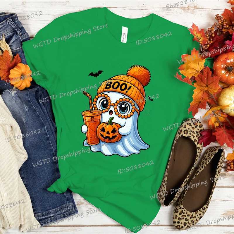 Cartoon Boo Pumpkin Halloween Short Sleeve Childrens Clothing Autumn Short Sleeve Women Men Family Matching Outfits New Tshirt L2510213ZU1