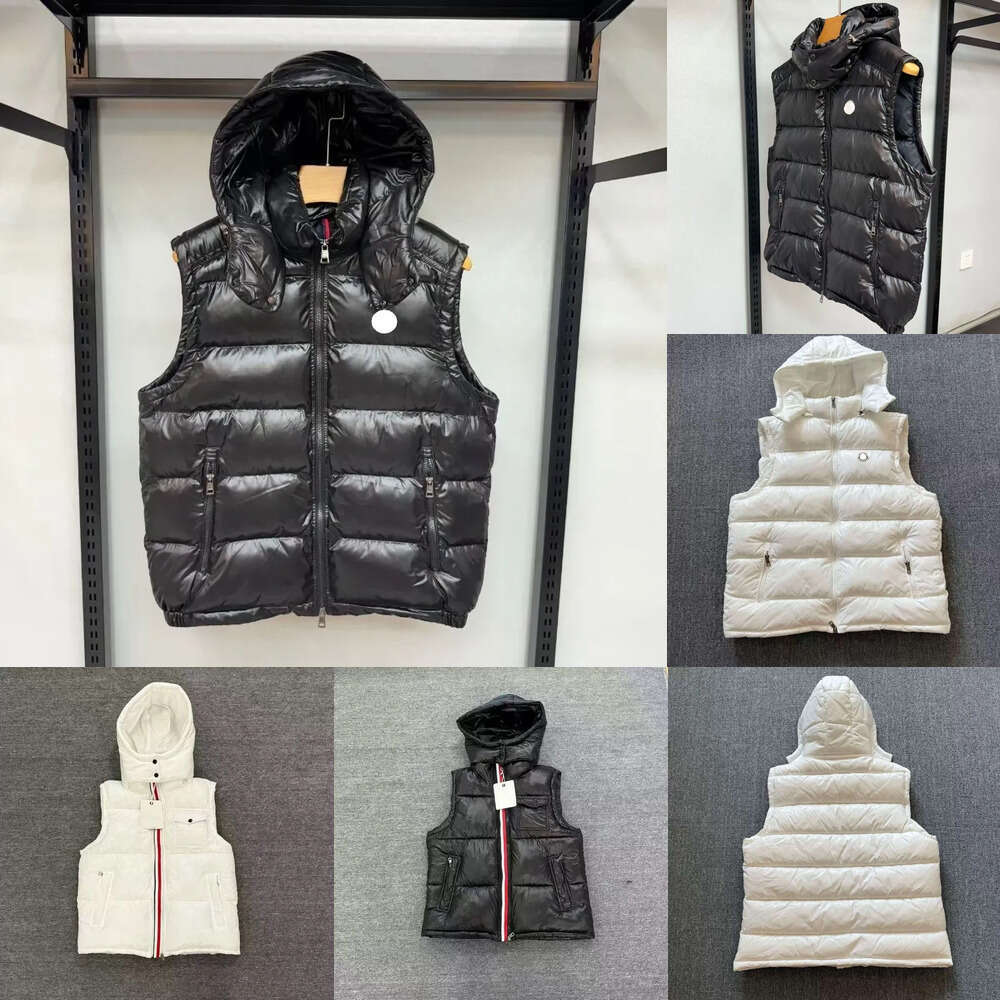 High quality Designer Puffer Jacket Men's Mayavest Gilet Luxury Down coat Woman Womens Feather Filled Material Vest Graphite Couple Maya Vest Label size M-2Xl