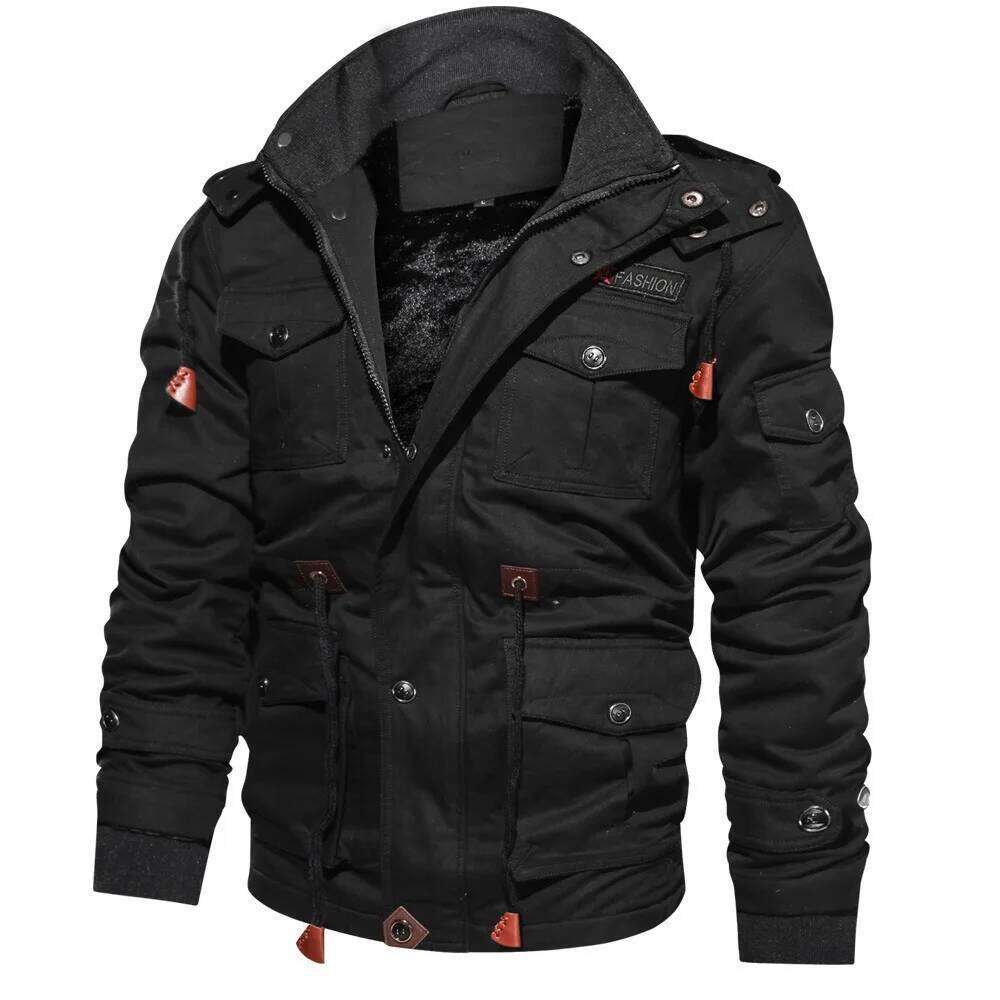 Thermal Casual Winter Newmen Clothing Military Fans Cotton Veet Workwear Motorcycle Riding Jacket