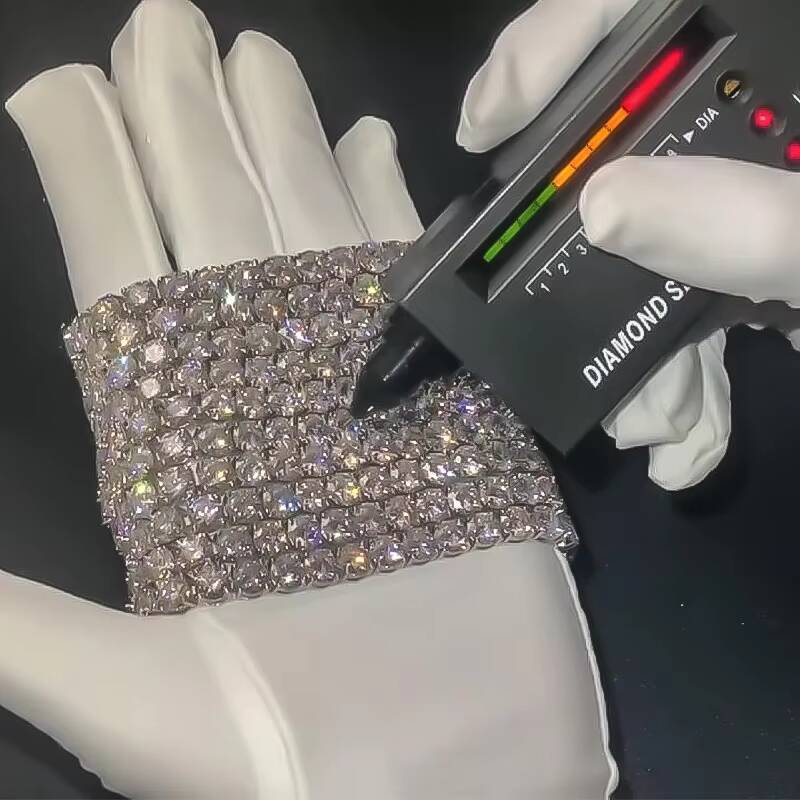 Hot Sale Jewelry Necklaces S925 Sterling Silver Tennis Necklace Free Fire Moissanite Diamond Choker Necklace Hip Hop Jewelry