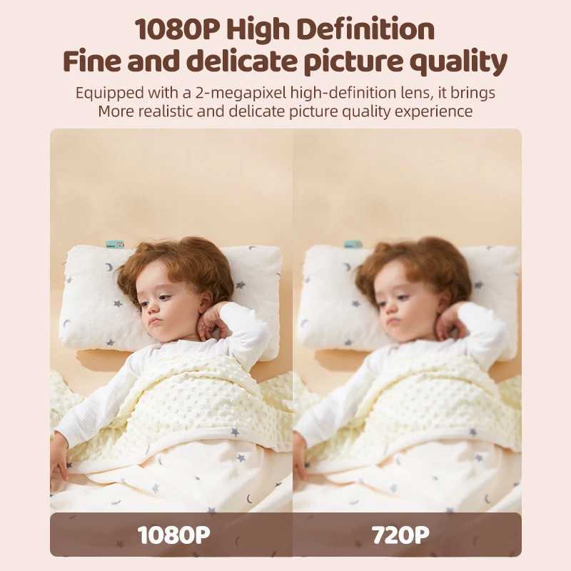 1080P HD Baby Monitor Tuya APP Remote Control 2 Million Pixel Camera Sound Temperature Detection Infrared Night Vision Babyphone J251121