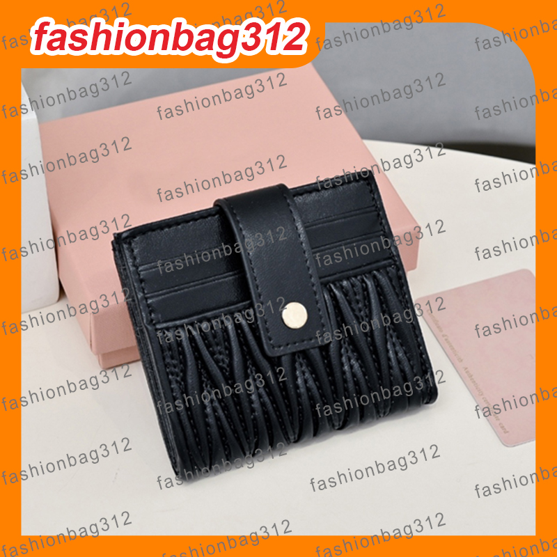 Women's Fashion Pleated Card Holder Wallet Multiple Colors Genuine Leather Women's Pleated Cardholder Wallet Chic Design Multiple Colors for