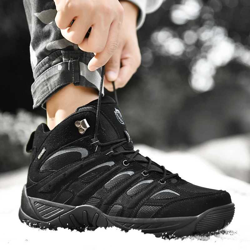 Men Tactical Boots Outdoor Climbing Shoes Ankle Hunting Boots Brand Desert Boots Waterproof Plus Size Casual Army Hiking Shoes L250909