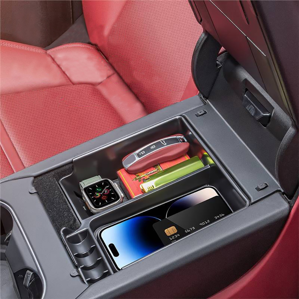 Car Central Center Console Organizer Tray Armrest Storage Box for Porsche Cayenne 2018-2023 Interior Accessories Gear Shift Panel Insert Box