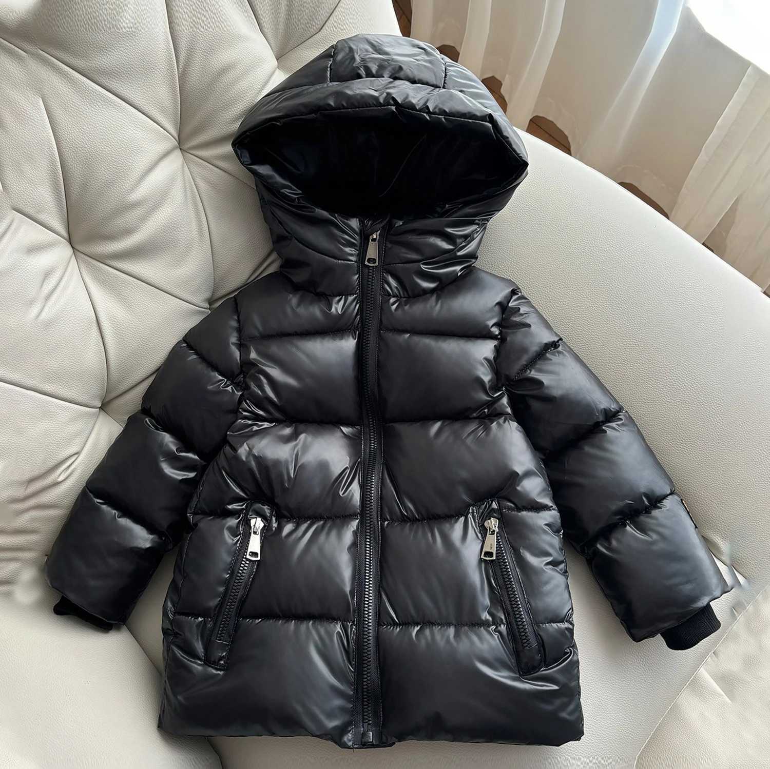 2025 Winter New Children Down Jacket 15 Boys Girls White Duck Down Coat Clothes Waterproof Thicken Black Gold Bread OuterwearT251021