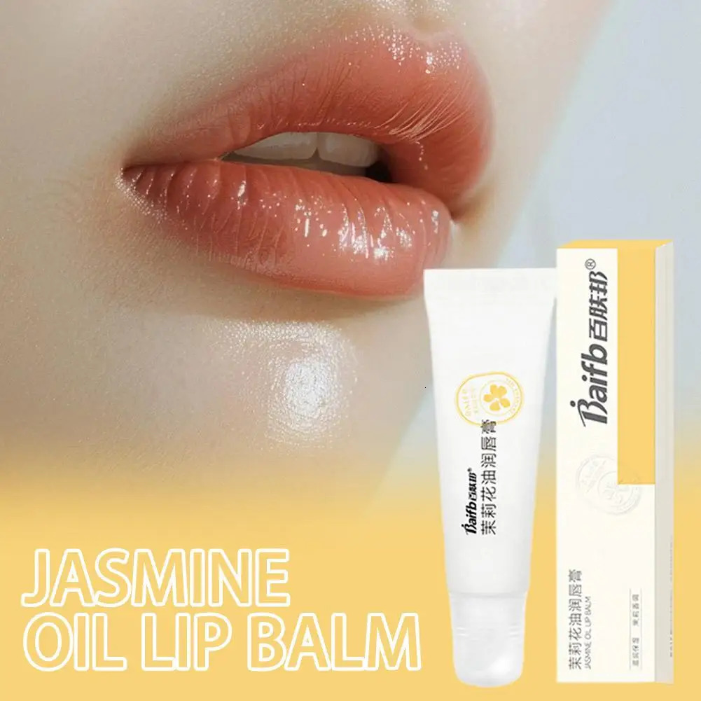 Jasmine Oil Lip Balm Moisturizing AntiDry Daily Lip CARE Hydrating Fade Fine Lines ColoRLess Gel Acid Lipstick 251018
