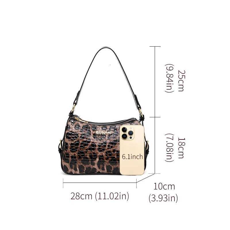 Leopard Print Bag 2024 New lady Bag famous brand shoulder messenger bag genuine leather handbag luxury handbag women Z251018