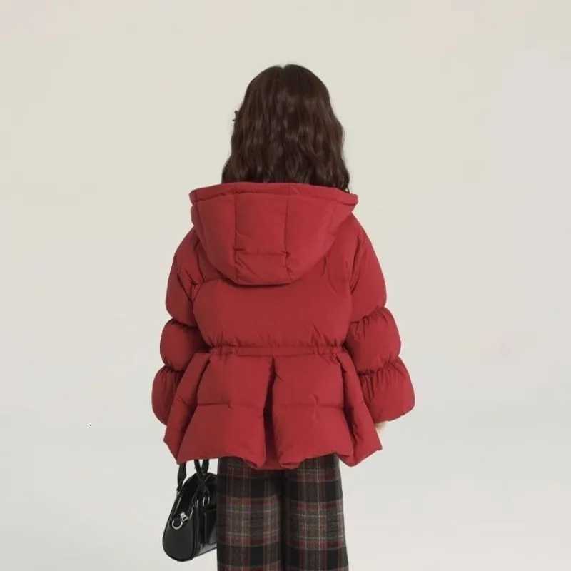Girls Thickened Down Jacket Winter Coat Korean Style Thickened Cotton Padded Jacket for Kids 120160cm Warm Stylish Kids WearT251021