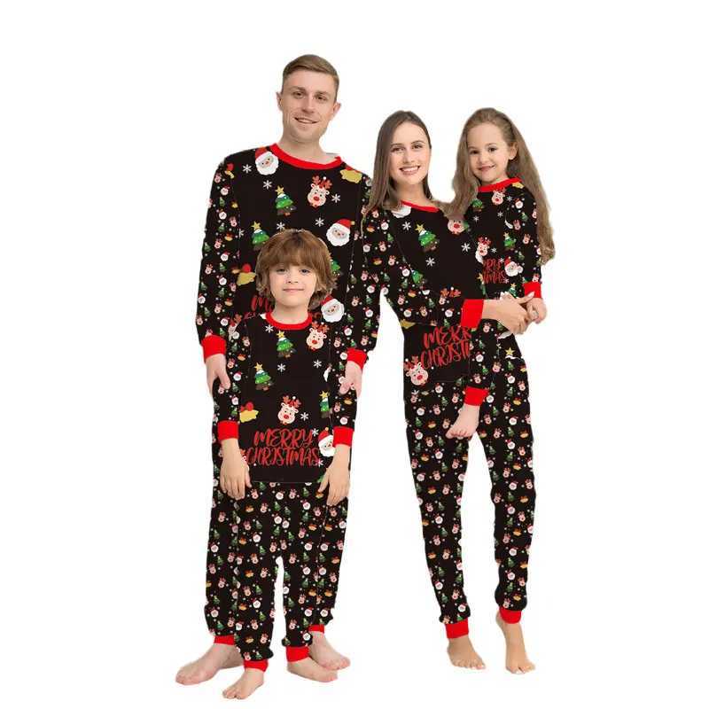 Christmas Pajamas Family Matching Clothes Set 2025 Father Mother And Daughter Son Kids Xmas Outfit Baby Girl Rompers Pyjamas L251021375P
