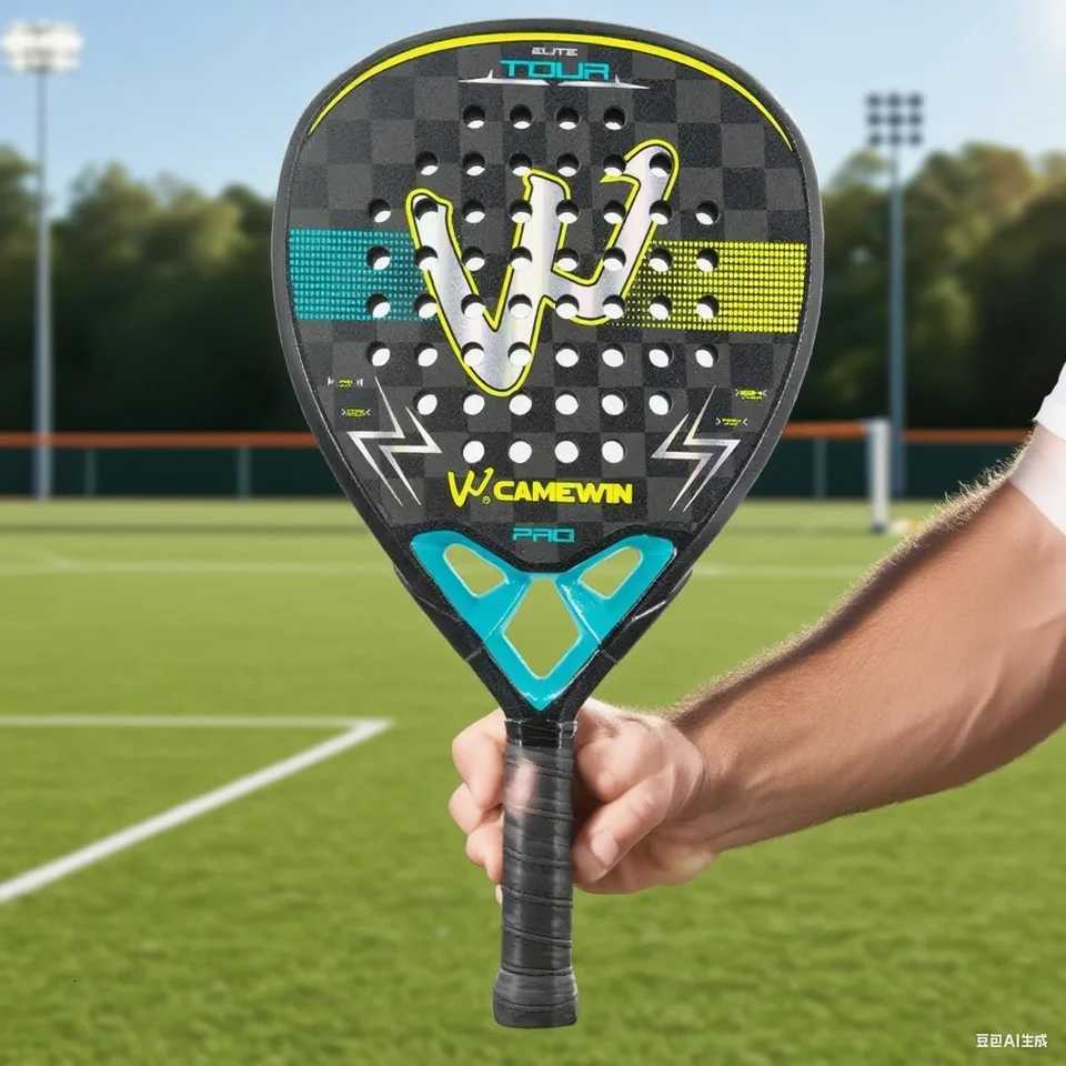 8K Camewin Padel Racket with wrist guard2 overgrips Professional Padel Carbon 8K MultiEva Core Lightweight Padel Racquet W251021