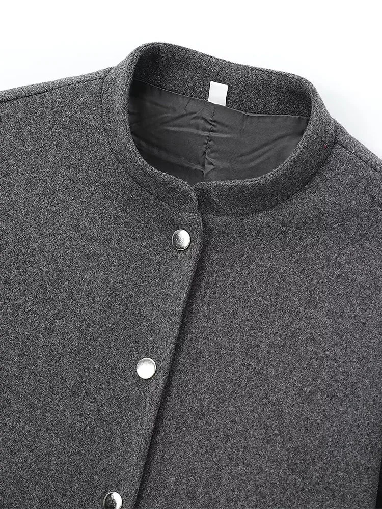 womens fashion longsleeved standup collar versatile casual baseball jacket short pilot 251021