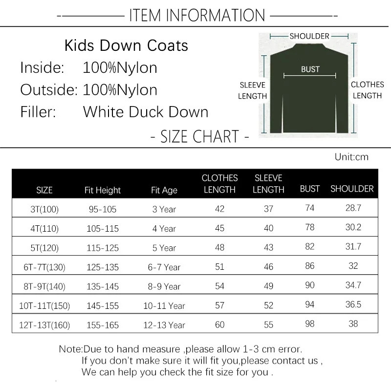 313Y Children White Duck Down Boys Jacket Thickened Kids Coat for Girl Winter Casual Candy Color Warm Hooded Clothes 251017
