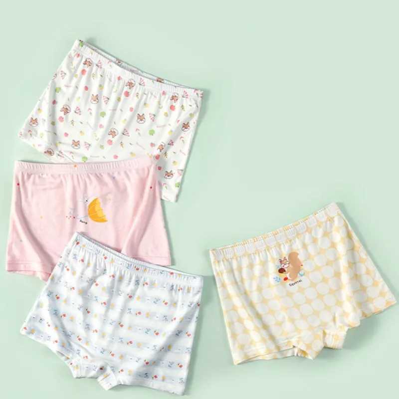 4PCS Girl Cute Cartoon Print Panties Soft Modal Antibacterial Knickers Kid Breathable Comfort Underwear 3y Young Child Clothing J251021