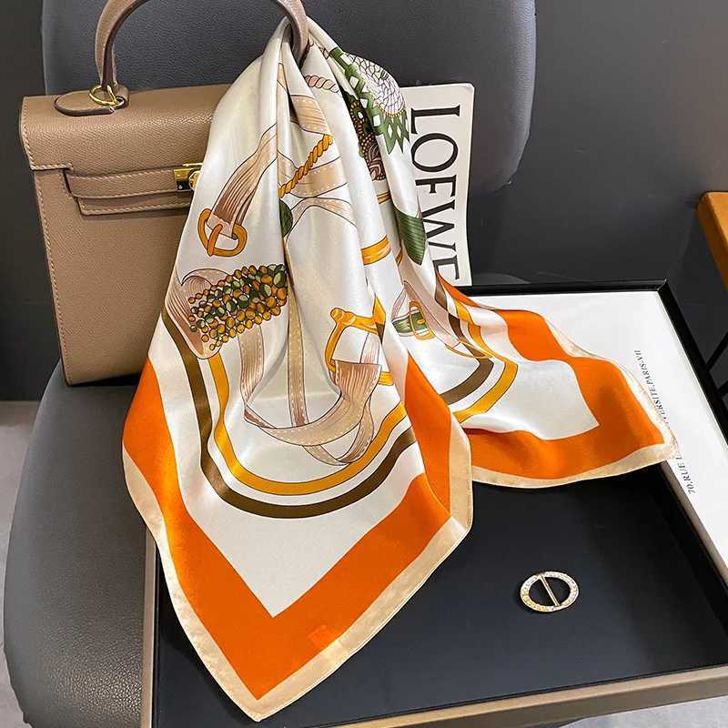 68cm Wens Simated Silk Square Scarf Fashionab and Versati Highend Scarfs Bag Clothing Accories Square ScarfW251021