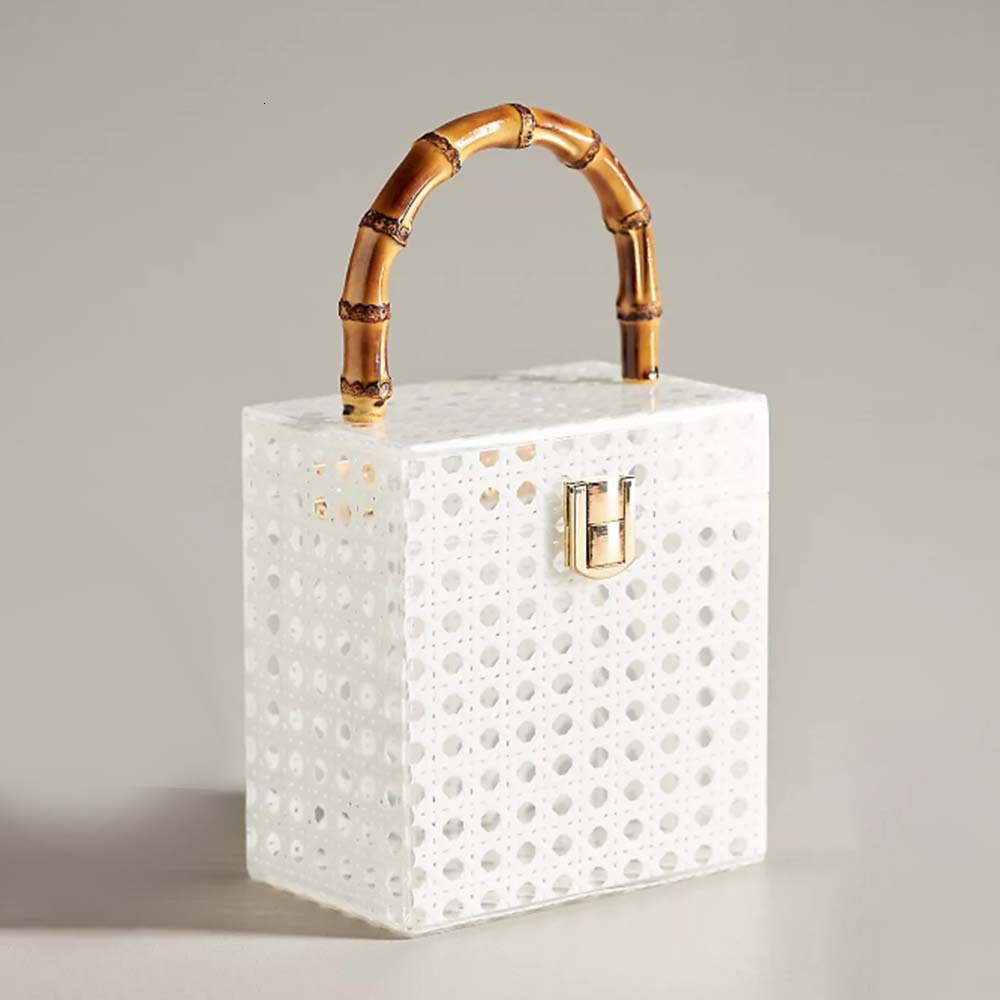 Autumn And Winter New Acrylic Dinner Bag New Fashion Designer Bag Hollowed Out Minimalist Women's Shoulder Bag Trendy Solid Color Luxury Handbag