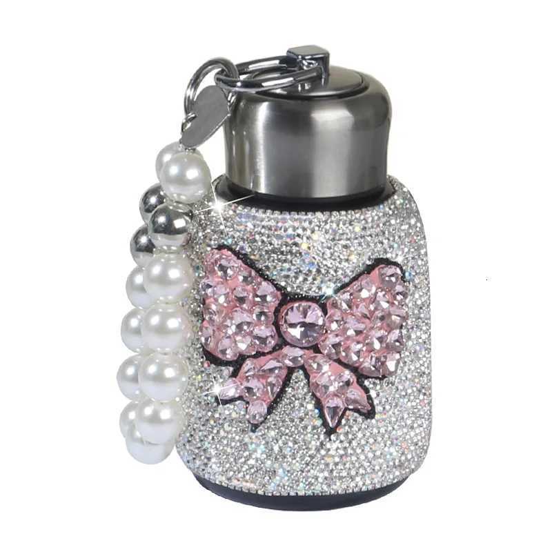 Diamond Studded Bow Insated CupCreative Stainless Steel Water Cup Outdoor Cpact and Portable Car Belly Cup Luxurious Gift Y251021