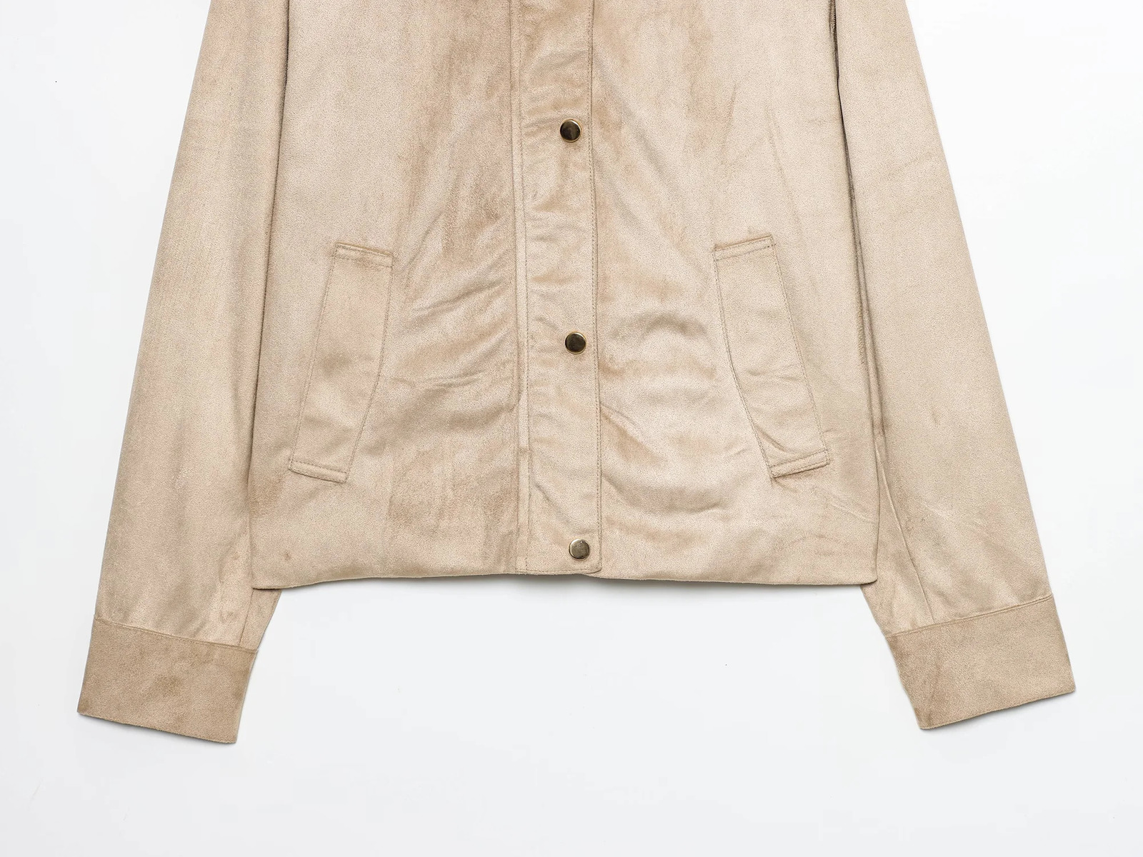 BSAY Autumn Product Womens Retro Fashion Casual Stand up Collar Button Zipper Waist Jacket Coat 251021