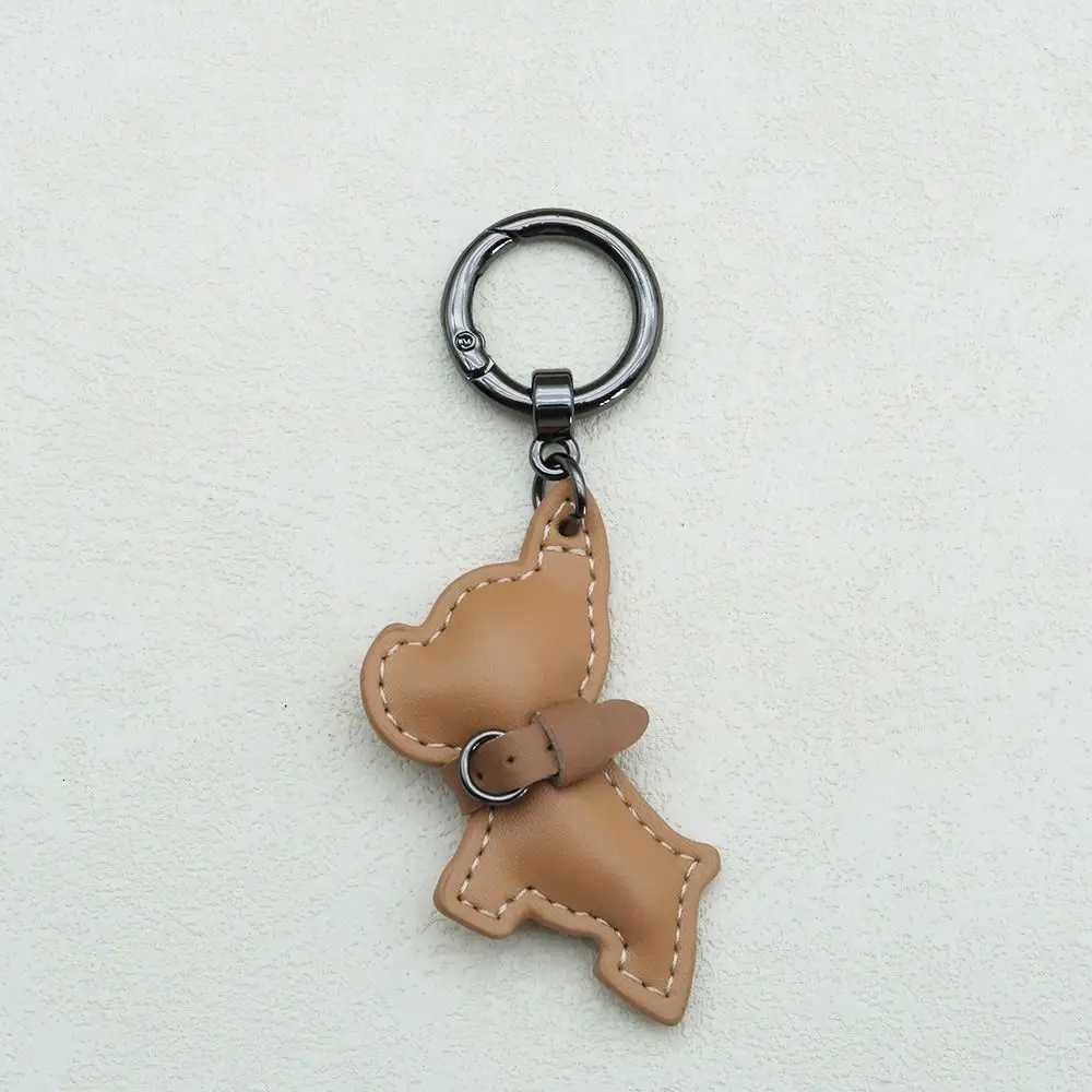 Lovely French Bulldog Keychain Animal Dog Cartoon PU Leather Dog Hanger Cute Puppy Fashion Bulldog Bag Pendant Women W251021