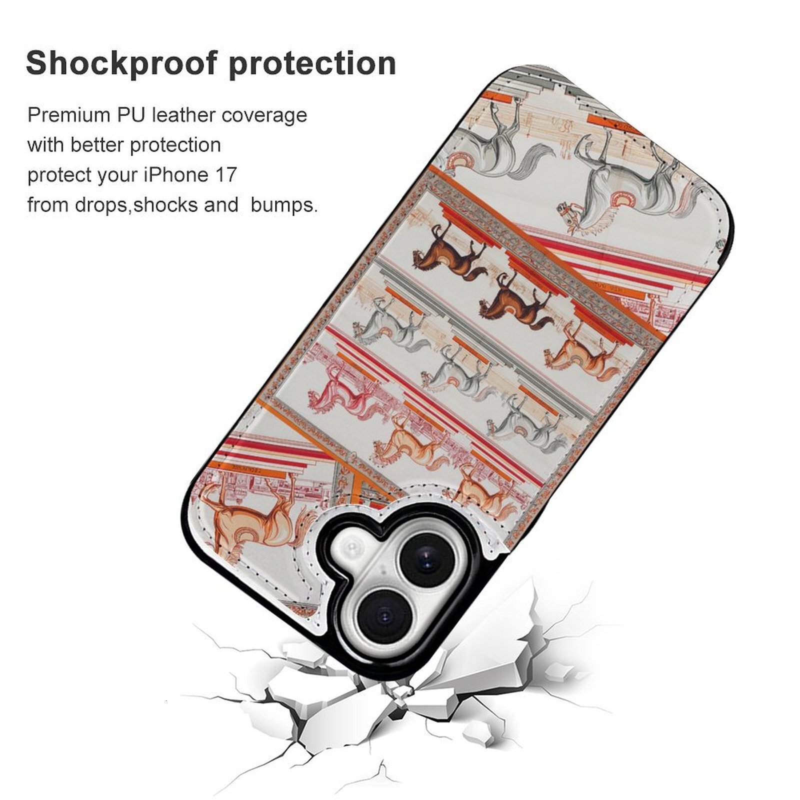 Her custom H Designer iphone case 17 16 case luxury case for iPhone 17 16 15 Pro Case: Customized Flip leather style Phone Cases Slim Anti Yellowing M