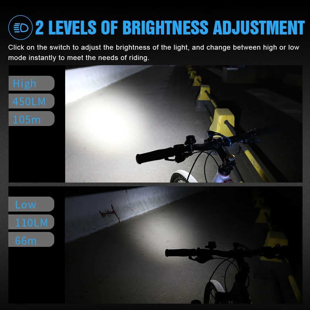 Trustfire D2R Bicycle Led Flashlight 450 Lumens TypeC Rechargeable Bike Light Quick Release 1600mAh Battery Lantern Torch Lamp X251021