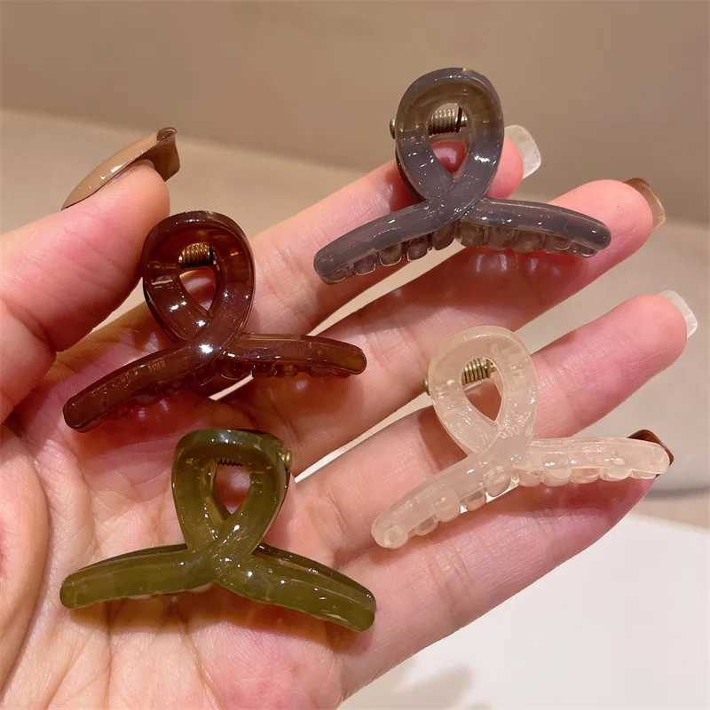 2pcs Mini Cute Little Catch Clip Hair Crabs For Girls Halftie Hair Small Hair Catch Hair Claw Women Bangs Side Clip AccessoriesW254021