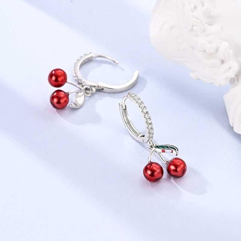 925 Sterling Silver Cherry Earrings Jewelry Women Earrings Luxury 2025 Trend Delicate Accessories J251021