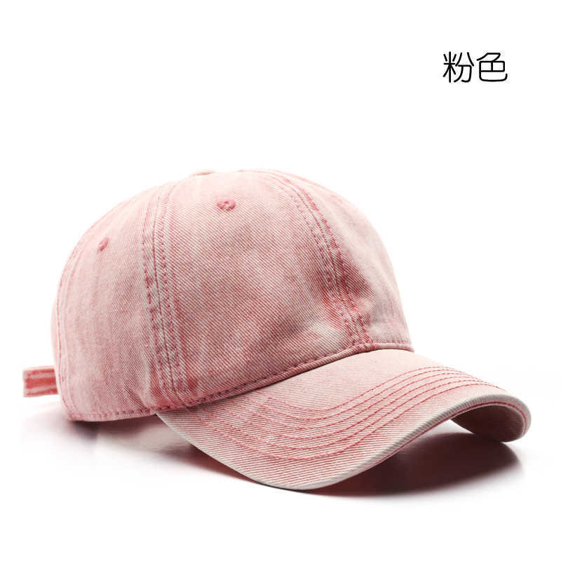 Denim Hat Mens Personality Street Washed Denim Solid Color Plain Baseball Cap Womens Sunshade Duckbill Cap H251020