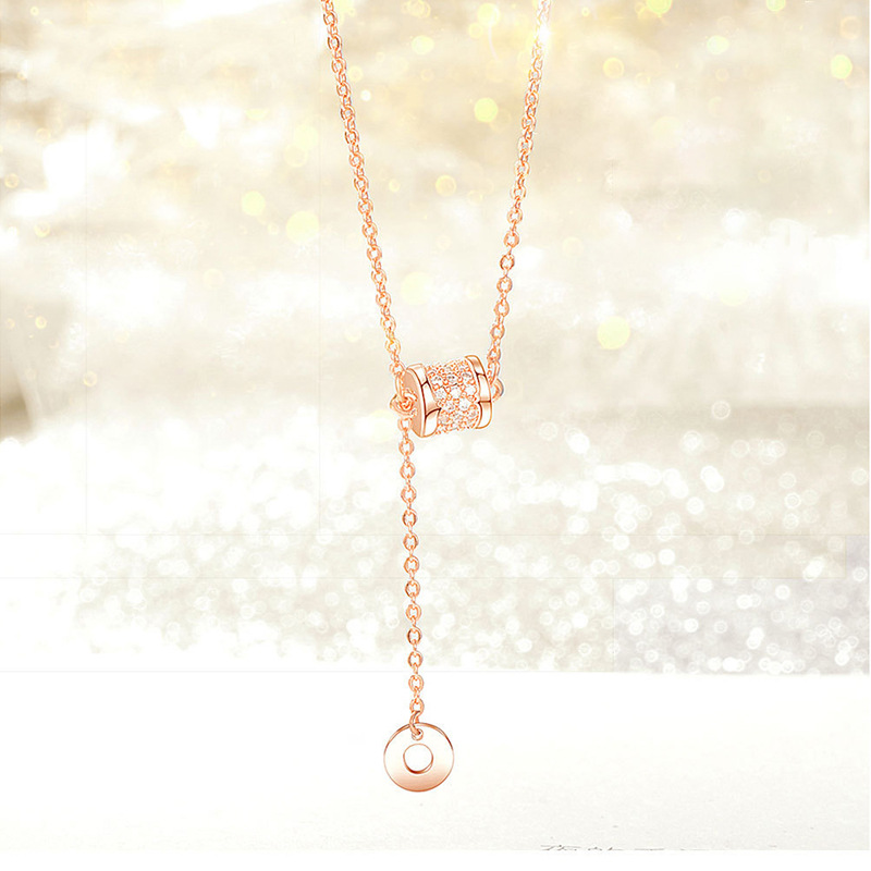 Necklace for women Fashionable gold-plated necklace women's zircon fish tail bow shell collarbone chain free shipping Valentine's Day gift