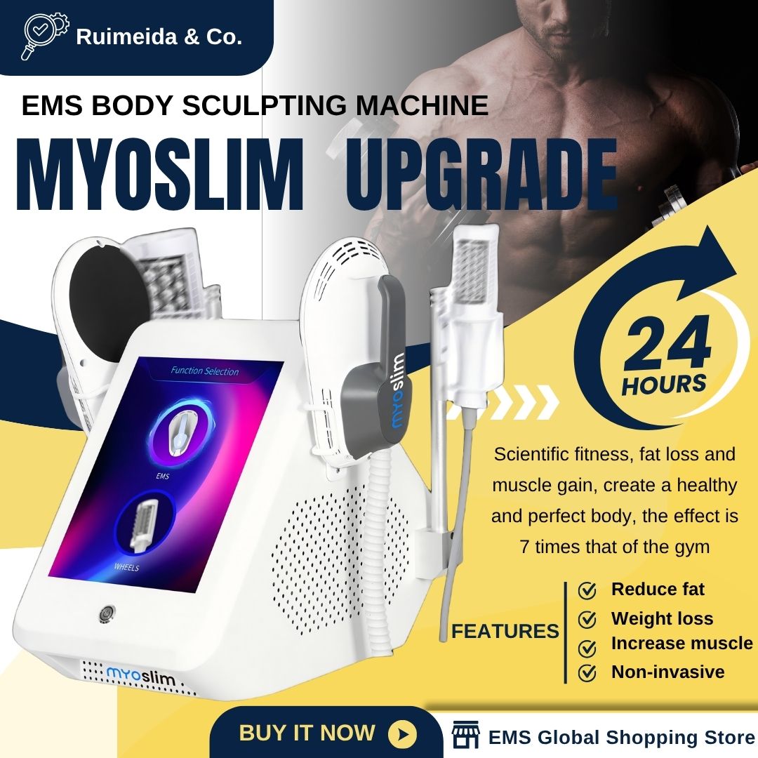 MYOSLIM EMS Body Contouring Roller Machine 360° Rotation Fat Burning Non-Invasive Sculpting Tighten Skin Beauty Salon Slimming Equipment