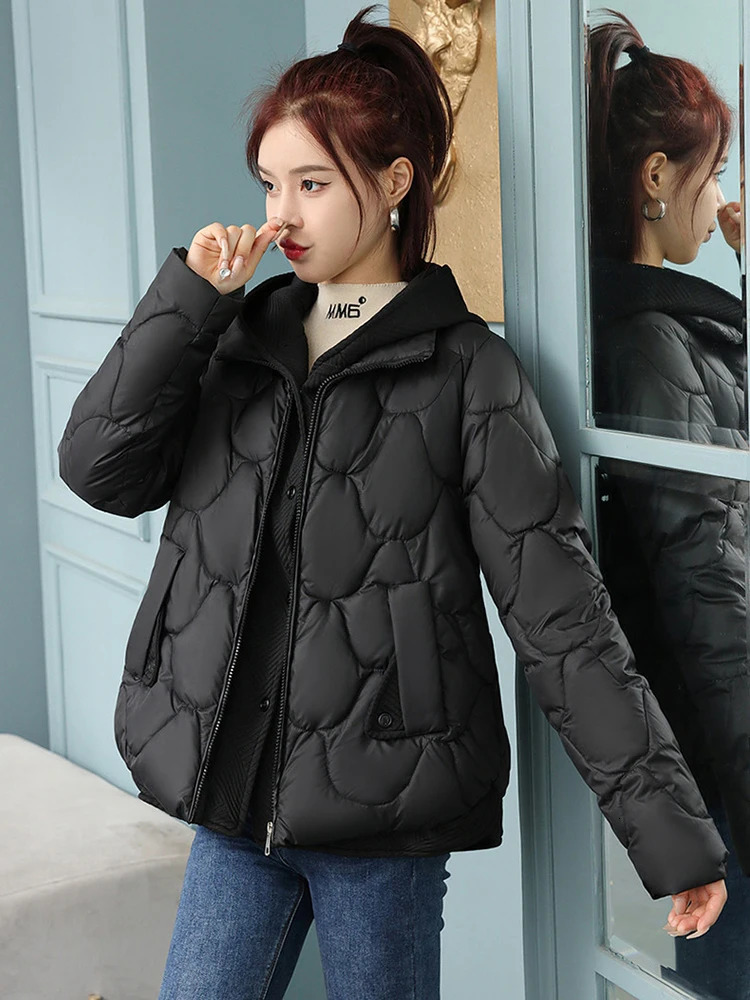 Fitshinling Fashion In Warm Parkas Coat Outerwear Women Clothing Twopiece Cotton Padded Quilted Winter Jacket Female 251021