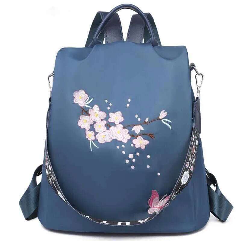New Oxford Cloth Fashion Wer Backpacks Women Large Capacity Anti-Theft Backpack Lightweight Casual Girl Embroidery School Bag 251021