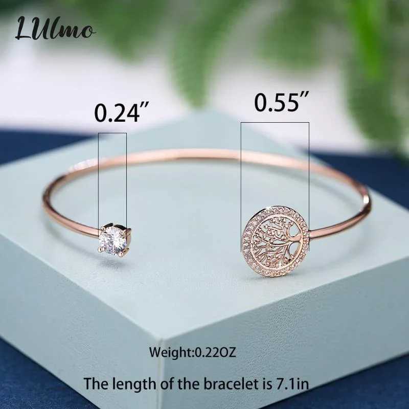 Zircon Stone Bracelet Tree Of Life Adjustable Bracelets For Women Cute Rose Gold Wedding Bracelet Custom Jewelry J251021