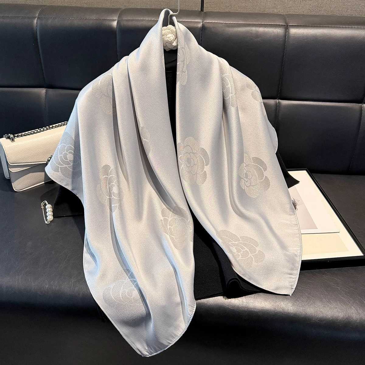 2025 Latest Wens Fashion Hijab Silky Muslim Square Sun Protection Shawl Luxury Brand Soft Fa Scarf Spring and AutumnW251021