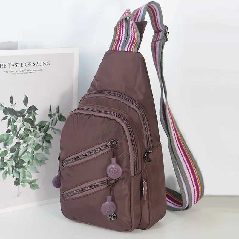 Multipocket Fashionable Womens Crossbody Bag Largecapacity Chest Bag Nylon Material Scratchresistant and Wearresistant Z251021