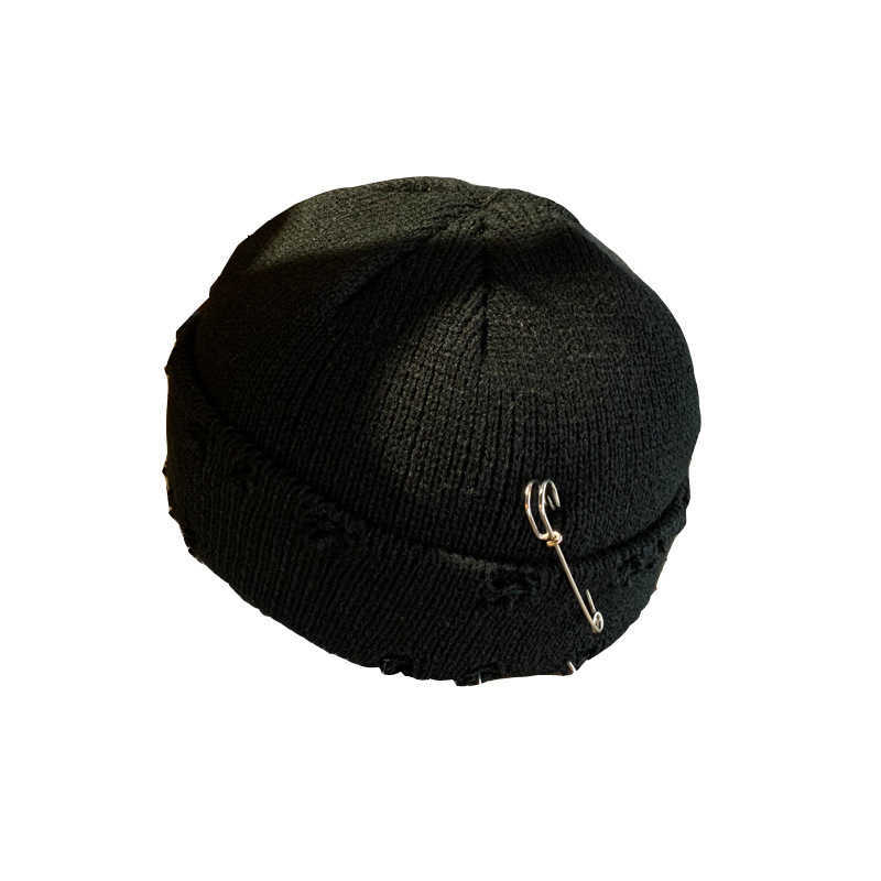 Fashion Ring Pin Hip Hop Woolen Hat Autumn Winter Lovers Net Red Fashion Hat Mens and Womens Knitted Hat H251020