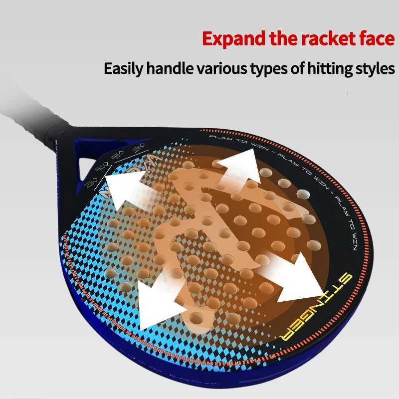 The new Padel racket Paddle racket 50 carbon fiber EVA elastic memory foam core Tennis racket Carbon fiber padel racket Gift W251021
