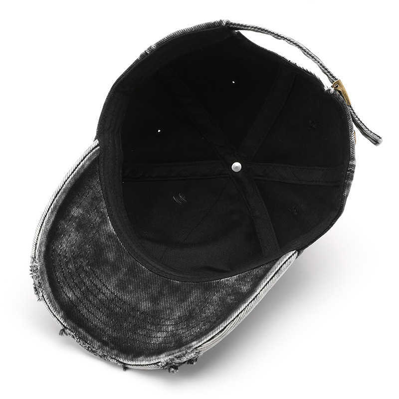 Womens Spring and Autumn Washed Vintage Distressed Baseball Cap Outdoor Mens Unique Sports Travel Sun Protection Visor Hat H251020